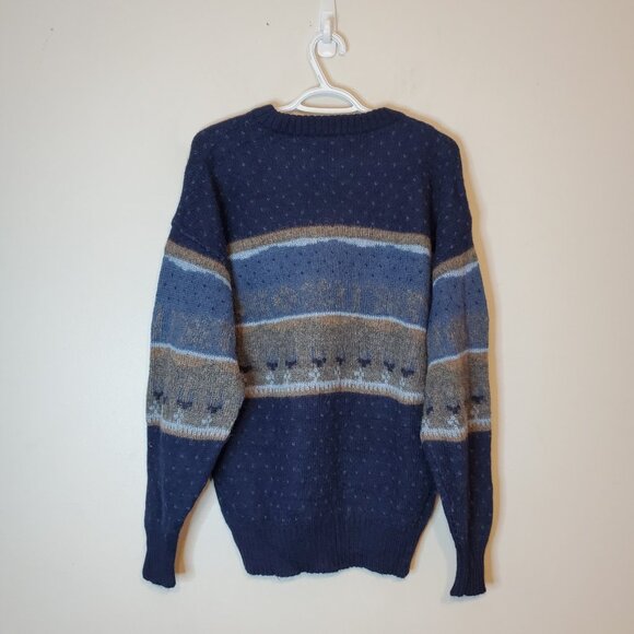 Vintage Ermenegildo Zegna Alpaca Knit Sweater Blue Size M - Picture 2 of 5